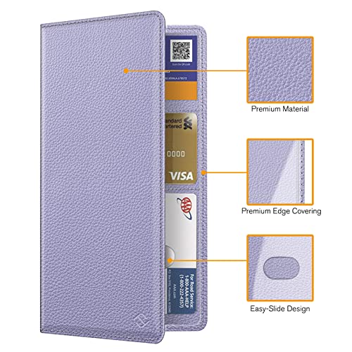 FINPAC Car Registration and Insurance Card Holder, Vehicle Glove Box Card Organizer Wallet Automobile Accessories for License - color: Lilac Purple