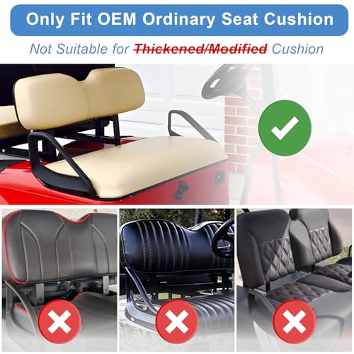 Universal Golf Cart Seat Covers Set for EZGO TXT/ RXV, Club Car DS/ Precedent, Yamaha G29/ Drive 2 Front Seats, Durable Breathable Bench Seat Covers Washable Polyester Mesh Cloth Without Logo, Gray - color: Gray