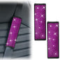 2 PCS Bling Car Seat Belt Shoulder Pads, Bling Seat Belt Covers with Bling Rhinestones, Car Accessories Seatbelt Strap Pad with Crystal Diamond for Car, Truck, SUV (Pink Diamond) - color: Pink