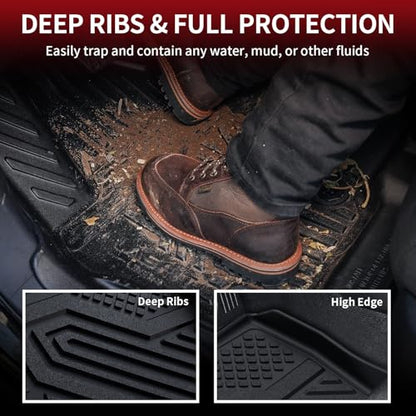 LASFIT Floor Mats & Backrest Mats & Trunk Mat for Mazda CX5 2017-2025 All Weather TPE Custom Fit Floor Liners Car Mats Accessories, Include 1st & 2nd Row & Seatback & Cargo Mats, Black