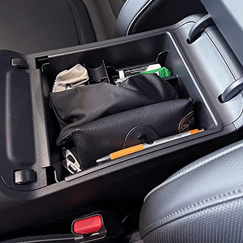 Center Console Organizer Tray Compatible with Hyundai Tucson Limited 2022 2023 2024 Tucson Hybrid Accessories, Automatic Transmission Only,SEL Only for Hybrid SEL,Armrest Secondary Storage Box,Black