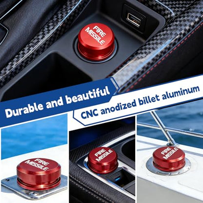 Cigarette Lighter Plug Cover Billet Aluminum Cigarette Lighter Plug, Fits All Vehicles with Standard 12 Volt Power Source Aluminum Dustproof Plug Billet Button Plugs (Red-3PC) - color: Red-3pc