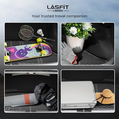 LASFIT Cargo Mat for Acura ILX 2013-2022 Sedan, Trunk Mat Cargo Liner with Raised Edges All Weather TPE Trunk Liner for Rear Cargo Area Protection, Black - size: 2013-2022 | For Acura ILX | Cargo Mats
