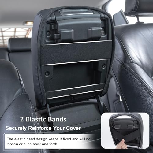 Center Console Cover Compatible with 2023 2024 2025 2026 Chevy Colorado/GMC Canyon Accessories Customized PU Leather Armrest Box Lid Protector Cover
