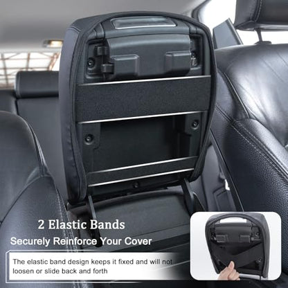 Center Console Cover Compatible with 2023 2024 2025 2026 Chevy Colorado/GMC Canyon Accessories Customized PU Leather Armrest Box Lid Protector Cover