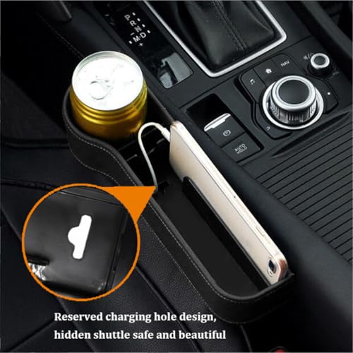 XUKEY Car Seat Gap Filler Organizer Multifunctional Car Side Seat Gap Filler Console Side Storage Box Holders for Sunglasses, Phone, Keys Car Accessories (2 Pack)
