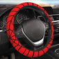 Red Black Spider Web Elastic Steering Wheel Cover Non-Slip Breathable Steering Wheel Protector Fit Auto, SUVs, Truck - color: Red Black Spider Web