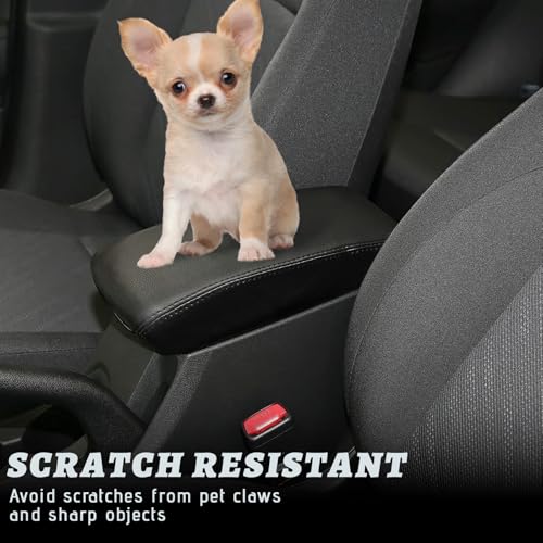 Compatible with Kia Armrest Center Console Cover Protector,Leather Anti-Scratch for Forte 2019-2024,Armrest Cushion, Console Protector