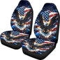Dreaweet American Eagle Print Car Seat Covers Front Seats Only Universal Patriotic Car Accessories Interior 2 Piece Elastic Breathable Bucket Seat Covers for Most Cars SUV Trucks - color: American Eagle