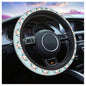 Swono Easter Universal 15" Steering Wheel Covers Easter Bunny Bottom Pink Blue Eggs Blue Wooden Cute Car Steering Wheel Cover for Men Women Girls Car Accessories - color: Easter