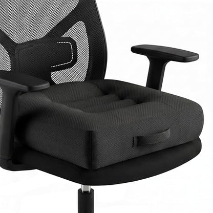 Car Booster Seat Cushion for Adults,Memory Foam Heightening Wedge Seat Pad,Elevated Chair Cushion to Improve Driving Vision(15.7×15.7×5.9inch,Black)