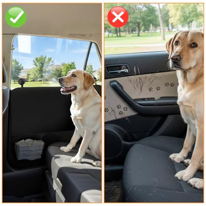 Covzoe 2 Pack Dog Car Door Protector, Waterproof Scratch-Resistant Vehicle Door Covers, Washable Pet Vehicle Door Guard, Secure Fit for Cars, Trucks, SUVs