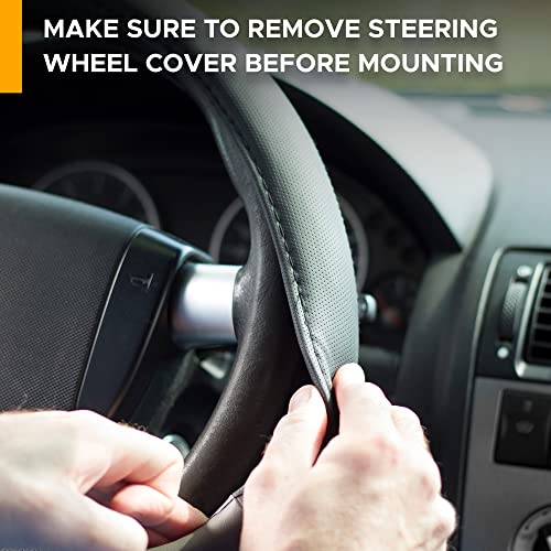 EcoNour 2 in 1 Car Steering Wheel Desk | Tray for Laptop Car Mount with Pen Holder | Desk Console for Car | Food Tray for Eating with Drinks Holder | Multipurpose Travel Car Accessories - size: Medium-Black