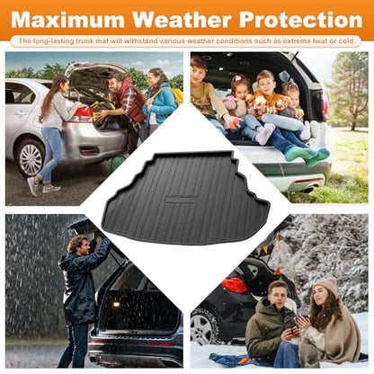 Trunk Liner for 2012-2017 Toyota Camry 3D Custom Fit All-Weather TPE Material Waterproof Car Cargo Liner Mat, Black - color: 2012-2017 Toyota Camry