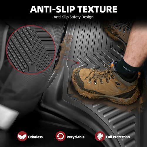 YITAMOTOR Floor Liner and Cargo Mats Fit for Honda Odyssey 2018-2026 Mini Passenger Van, All Weather TPE Car Floor Liners,Durable Anti-Slip Accessories, 1st & 2nd & 3rd Row & Cargo Liner, Black - style: 18-26 Honda Odyssey 1st &2nd &3rd &Cargo Liner