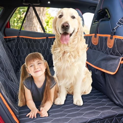 Dog Seat Cover for Back Seat | Extended Dog Car Seat Cover for Back Seat, Car Seats for Pets, Waterproof, Durable, Extra Space with Hard Bottom, Pet Seat Protector for Dogs - color: Black X-Large Extender