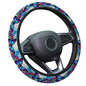 GENANY Blue Butterfly Steering Wheel Cover, Non Slip Polyester Car Wheel Protector for Car SUV Truck, Universal 15 Inch - color: Blue Butterfly