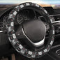 Cute Grey Cat Cats Kitty Kitten Kitties Car Steering Wheel Cover,Non-Slip Elastic Neoprene-Sweat Car Accessories,Universal 15 Inch Fit Auto, Vans Trucks,Suvs, Truck - color: Cat
