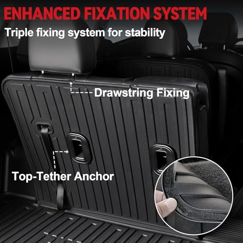 Floor Mats for Kia Telluride 2020-2025, All Weather Floor Mats Trunk Cargo Liner with Backrest Protectors Accessories, Full Coverage Set (Fit 7/8 Seats) - size: For Kia Telluride | 2020-2025