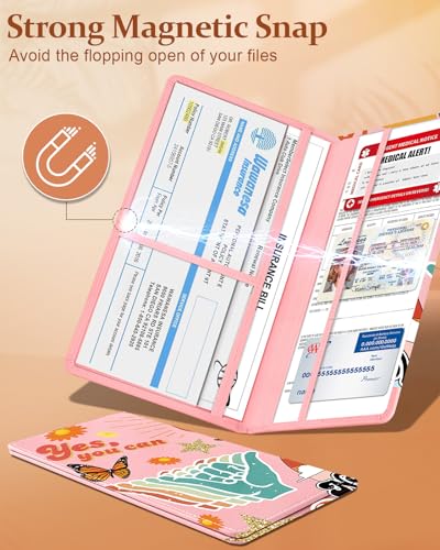 Slohif Car Registration and Insurance Card Holder with Magnetic Shut - Vehicle Glove Box Organizer Women Leather Automobile License Holders Coasters Auto Accessories Case for Document Funny Y2K - color: Y2K