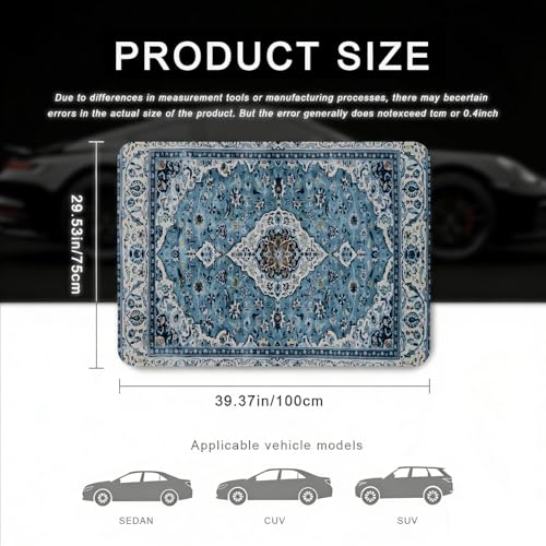 Car Trunk Mat - Universal Size 29" x 39", Bohemian Style Cargo Liner, Car Accessory for SUVs/Sedan/Wagons, Durable Protective Mat, Trunk Liner for Families/Travel Enthusiasts - style: Bohemian style-11