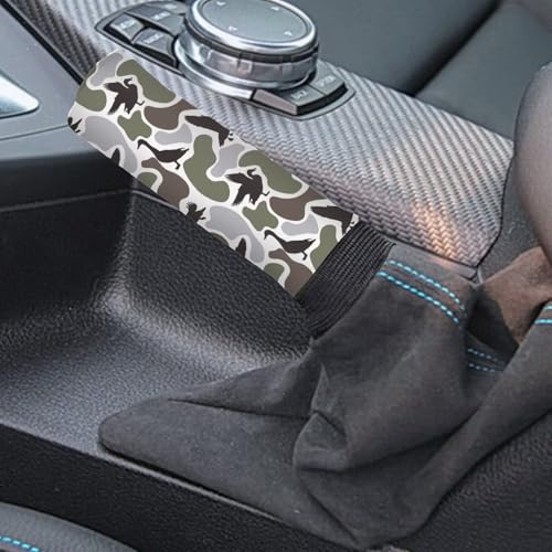 Handbrake and Gear Shift Knob Cover 2 Piece Automobile Hand Brake Cover Car Interior Accessories - color: Duck Camo Print-A