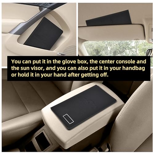 Premium Car Registration & Insurance Card Holder with Magnetic Closure & Clear Pockets, Glove Box Organizer for Documents, Driver's License (Reticulated black) - color: Reticulated black