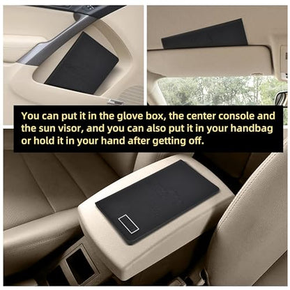Premium Car Registration & Insurance Card Holder with Magnetic Closure & Clear Pockets, Glove Box Organizer for Documents, Driver's License (Reticulated black) - color: Reticulated black
