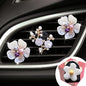 Pearl Daisy AromaBoost Car Diffusers - 3pcs with Mask Hook & Rhinestone Bling Decoration - color: 3 Pcs Pearl Daisy