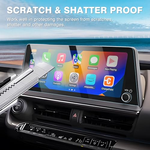 2PC Screen Protector for 2023-2026 Toyota Prius 12.3 Inch(Limited/XLE/Nightshade Edition) [No Glare & Fingerprint] Tempered Glass Toyota Prius Accessories - size: 2023-2026 Toyota Prius 12.3 Inch