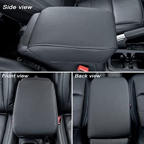 Center Console Armrest Cover Compatible with Jeep Wrangler JL/JLU 2018-2024 2025 2026 and Jeep Gladiator JT Truck 2020-2023 2024 2025 2026, Accessories PU Leather Cushion Protector Pad(Not for JK/JKU)