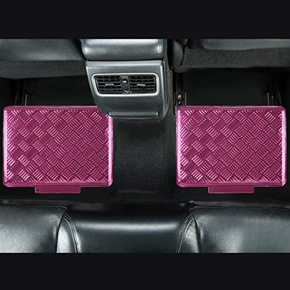 All Weather Aluminum Universal Fit Car Floor Mats Fit for Sedan, SUVS, Truck and Vans Set of 4 (Pink)