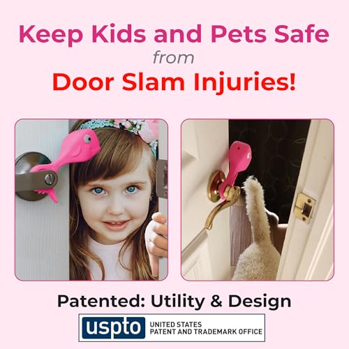 Baby Proofing Door Stopper, Door Pinch Guards Protect Child Fingers & PET Tails. Baby Safety Finger Protectors Prevent Pinch Injuries – Kids and Adults Love Whale Pinch Guard (Pink) - color: Pink