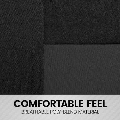 BDK PolyPro Front Seat Covers for Cars, Trucks, SUVs & Vans - Universal Fit Breathable Car Seat Protectors, Easy Install Bucket Seat Covers with Headrest Covers, Charcoal Black, 2-Pack - color: 2 Fronts Only-Charcoal Gray