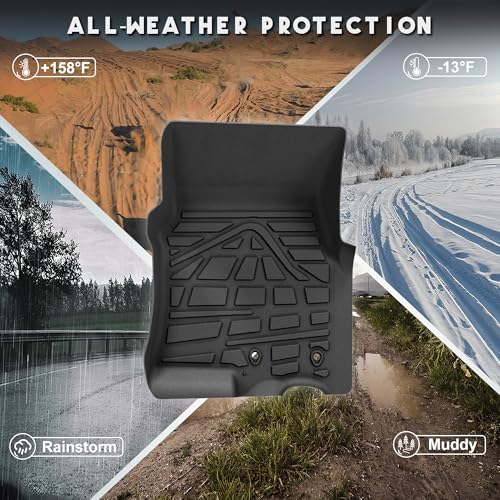 KARPAL Floor Mats for Nissan Frontier 2022-2025 2026 (Crew Cab), with 2nd Row Under-Seat Storage(Not with Under Seat Speaker), TPE Rubber All Weather Protection Floor Liners Accessories Car Mats - style: 2022-2026 | For Nissan Frontier | 1st & 2nd Row