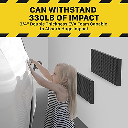 Garage Wall Protector 2 Pack- Fosmon 20mm Ultra Thick Car Door Protector, Door Bumpers Guard for Walls, Car Door Edge Guards, Garage Parking Assist Accessories, Designed in USA