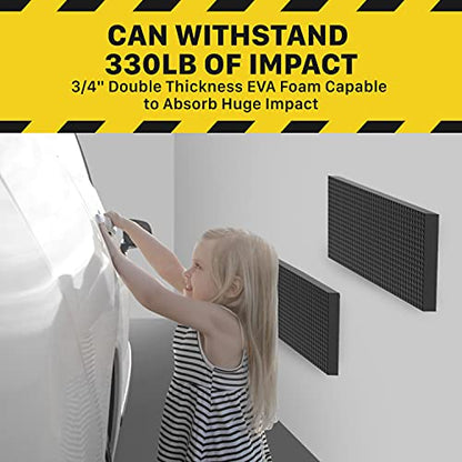 Garage Wall Protector 2 Pack- Fosmon 20mm Ultra Thick Car Door Protector, Door Bumpers Guard for Walls, Car Door Edge Guards, Garage Parking Assist Accessories, Designed in USA