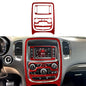 Car Center A/C Outlet Panel Decals for 2014-2017 Dodge Durango Accessories Carbon Fiber Interior Stickers, Red - color: Center a/C Outlet Panel