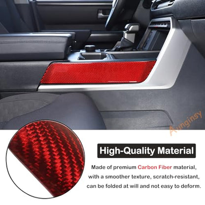 Aunginsy Inner Center Console Gear Control Panel Side Strip Cover Trim Compatible with Toyota Tundra/Sequoia 2022-2024 Car Center Console Gear Box Side Panel Protect Sticker Moulding Strip Accessories - size: Center Console Gear Control Panel Side Strip T