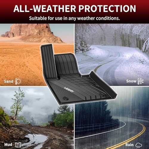 LASFIT Floor Mats Fit for 2020-2025 2026 BMW X6 G06 M M50i M60i sDrive40i xDrive40i, Custom Fit TPE All Weather Waterproof Floor Liners Front & Rear Rows Car Mat, Black - size: 4) X6 2020-2026 | Floor Mats