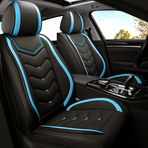 Car Seat Covers for Lexus RX 350 2007-2026, Premium Nappa Leather Car Seat Cover, Stylish Sport Seat Covers， Automobile Seat Cover Sets.(Standard 2 Seats/Black Blue) - color: Black Blue, size: Standard 2 Seats