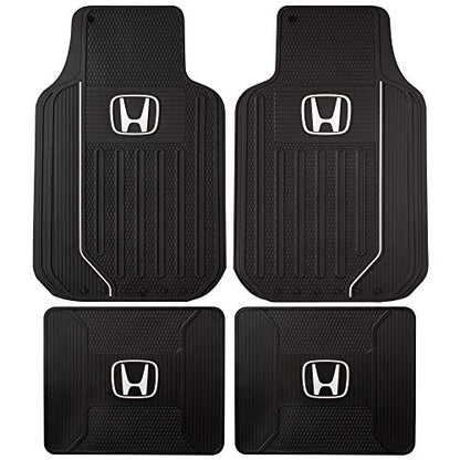Plasticolor Elite 4 Piece Front and Rear Floor Mats for Car Truck and SUV Compatible with Honda Vehciles