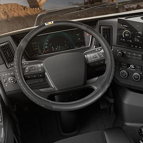 Cat® DuraGrip Steering Wheel Cover, Tire Tread Inspired Traction Grip Design, Black Steering Wheel Cover for RV Semi Truck Big Rig Trucker - X-Large 17.5" - 18" Inches - color: Black DuraGrip, size: XL Big Rig (17.5-18")