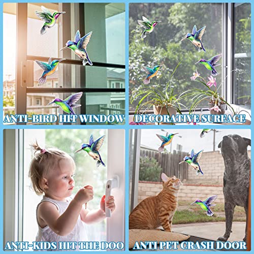 16 Pcs Hummingbird Magnets for Screen Doors Double Sided Screen Door Magnets Stickers Decorative Magnetic Decor for Window Patio Sliding Doors Protector - style: Hummingbird