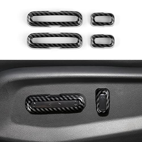 Seat Adjustment Switch Button Decals for 2018 2019 2020 2021 2022 Honda Accord 10th Gen Accessories ABS Carbon Fiber Interior Stickers - color: Seat Adjustment Cover