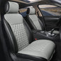 Black Panther 1 Pair Luxury Car Seat Covers Protectors, Universal Anti-Slip Driver Seat Cover with Partial Backrest Coverage (Middle Part Only), Diamond Pattern, Compatible with 95% Cars (Grey) - color: Pair -Diamond- Light Grey