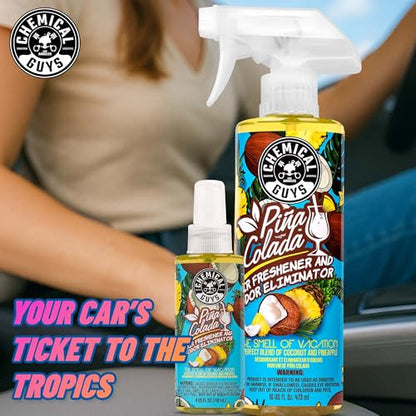 Chemical Guys AIR22916 Pina Colada Air Freshener and Odor Eliminator, (Great for Cars, Trucks, SUVs, RVs, Home, Office, Dorm Room & More) 16 fl oz - size: 16 Fl Oz