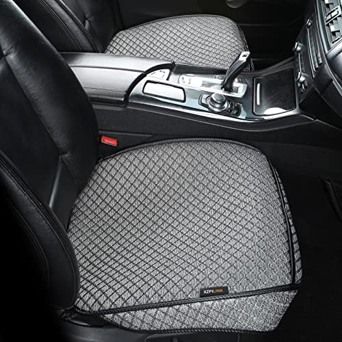 2 Pack Bottom Car Seat Cover with Storage Pocket,Breathable Car Seat Protector，Luxury Front Seat Cover，Anti-Skid Four Seasons General, fits Most Vehicles.（Gray,2PCS