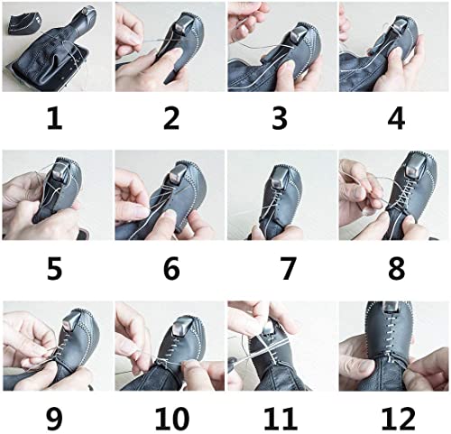 Auto Car Leather Gear Shift Knob Cover for Honda Civic 10th Gen 2021 2020 2019 2018 2017 2016 Accessories (D) - color: D