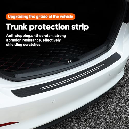 Door Sill Protector, Car Door Entry Guards, 10Pcs Car Door Protector, Carbon Fiber Leather Waterproof Scratch Protection Strips (for All car Models) Door sill Trim Entry Guard (Black)